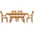 Sarah Solid Wood Top Four Leg Dining Set-16804972-16804983