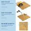Paquet de 22 tuiles de terrasse en bois d'acacia - 12 po x 12 po, couvre-revêtements de patio emboîtables de 21 pieds carrés, carreaux imperméables et antidérapants pour balcon, terrasse de piscine, utilisation intérieure et extérieure, installation facile