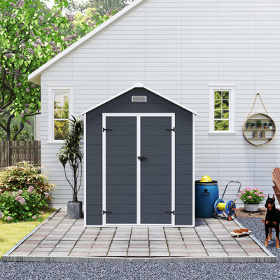 6*6 FT Resin Storage Shed, High Quality PP Material