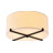Bourget 3-Light Black Flush Mount With A White Fabric Shade