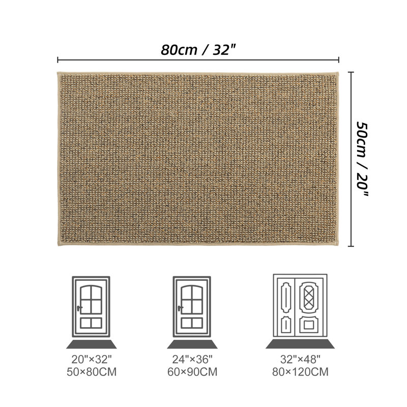 Paillasson Bukvice, Beige, L 20 po x L 32 po