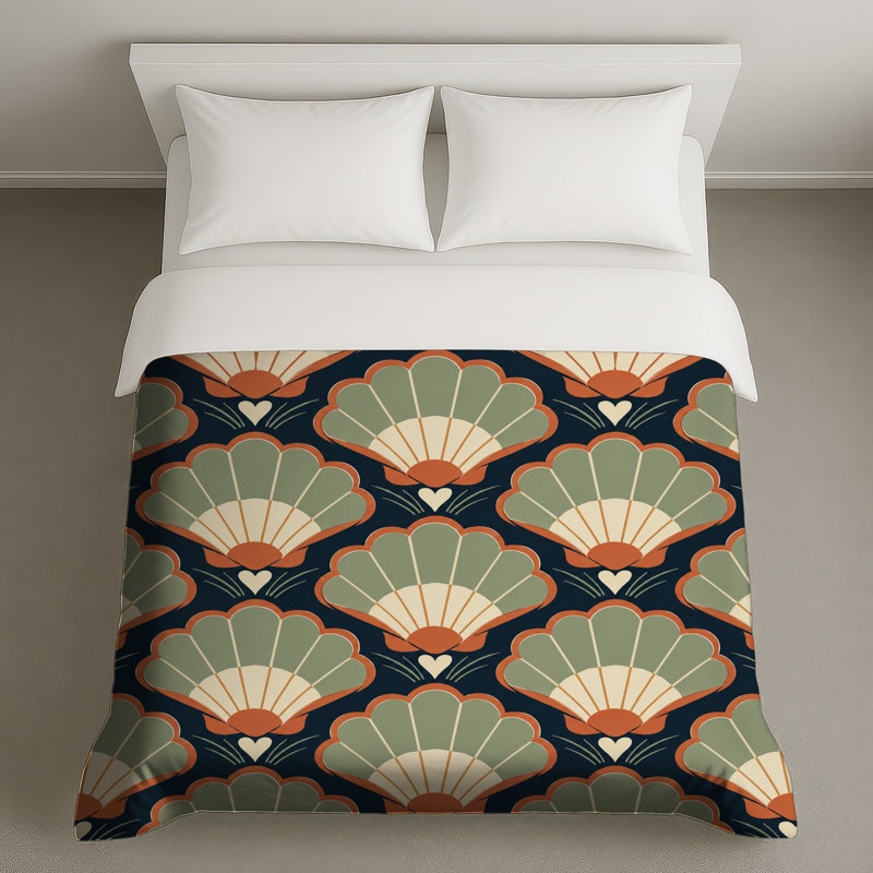 Housses de couette à motif de coquillage, King
