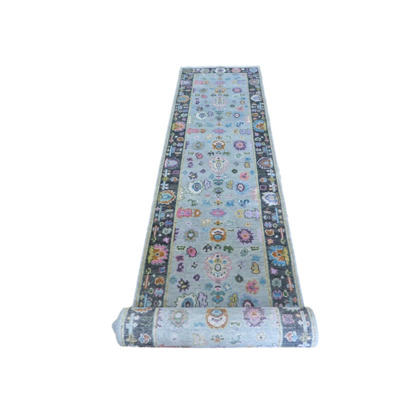 Tapis unique gris de 3 pi x 19 pi 11 po