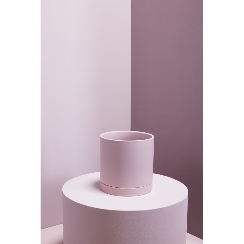 Pot de fleurs en céramique Carlotta, Mauve, H 8 po x l 8 po x P 8 po
