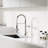 SynchroDuo Lockable Pull-Out Kitchen Faucet With Pot Filler Residential or Commercial Use Single Handle With Deck Plate in Brushed Nickel-115227898