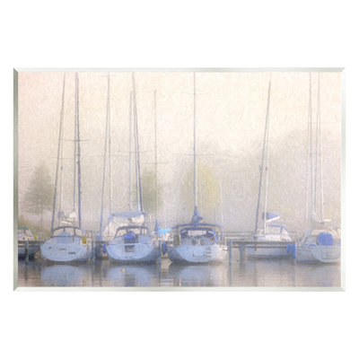 Art mural sur toile flottant, "Docked voiliers" par Steve Hunziker