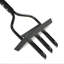 Outil de jardin pour aérateur de pelouse de 43 po avec plateau de sol, aérateurs manuels et un outil de nettoyage, outils d'aération de carottage avec 3 dents pour le jardinage, compactage du sol, entretien de la pelouse, noir