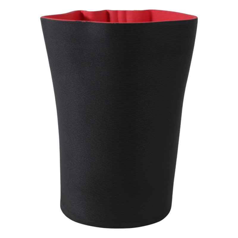 Contemporary Sculptural Porcelain Vases With Textured Ribbed Design Set Of 2, 12" H x 9" W x  9" D