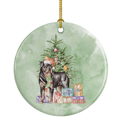 Figurine décorative de Noël Rottweiler