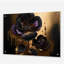 «Black and Gold Violets II» - Violet, art mural acrylique pour le salon-2012273946