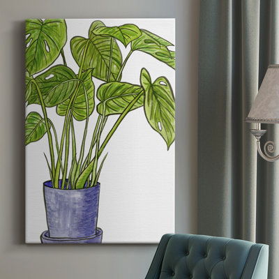 Jungle en pot III - peinture sur toile tendue