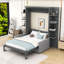Queen Wood Murphy Bed with Foldable Sofa and Storage-1623976504