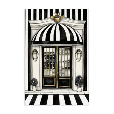 Paris Storefront Facade Canvas, design by Petal Prints Design