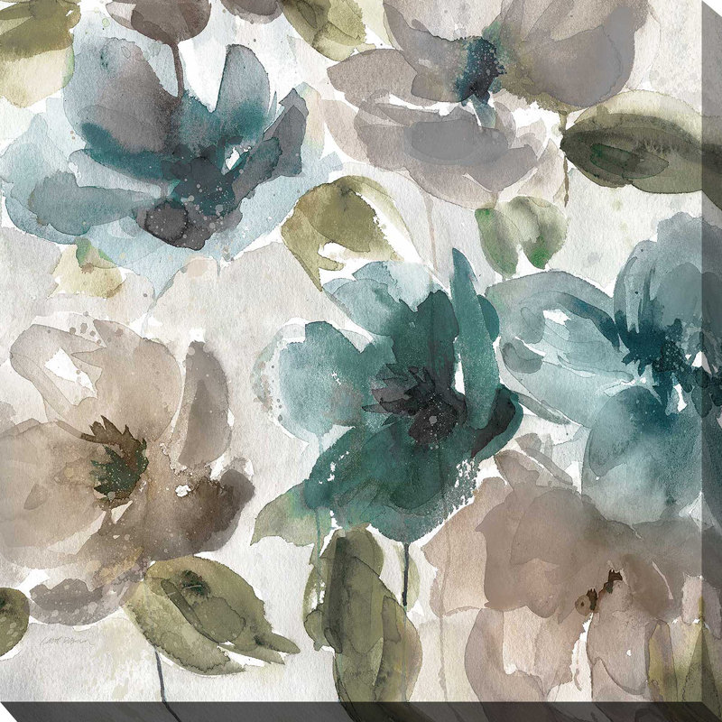 «Topaz Garden I» par Carol Robinson - reproduction d'art sur toile tendue, L 18 po x H 18 po, Toile tendue