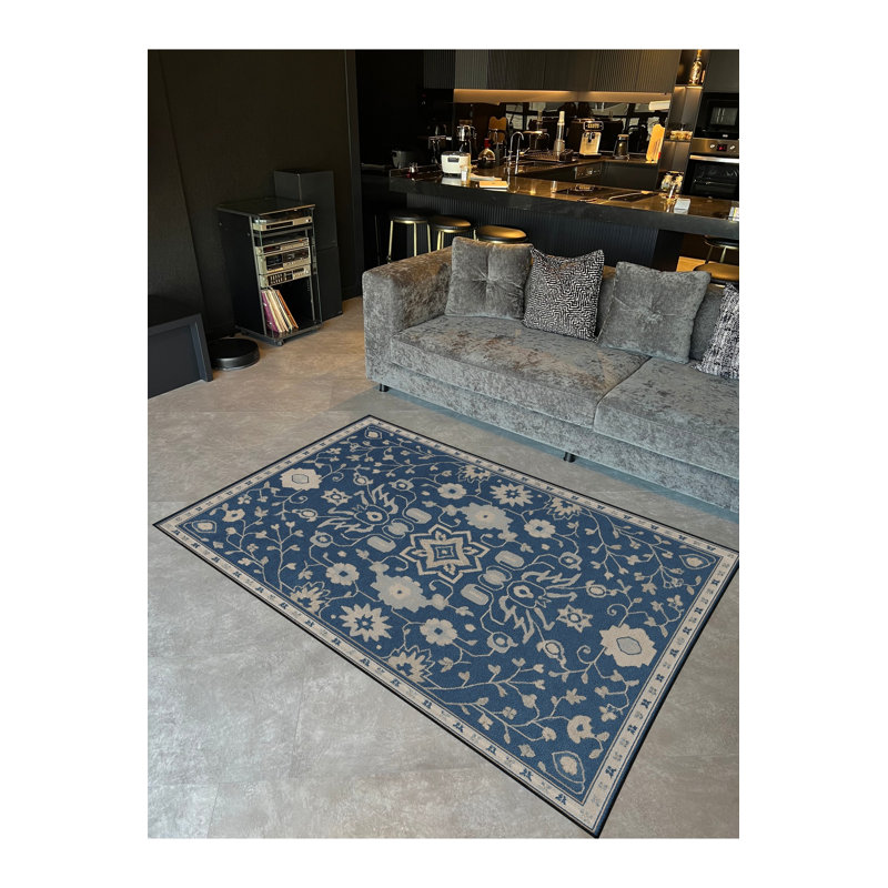 Tapis gris tissé traditionnel Mosso, 2' x 2'11"