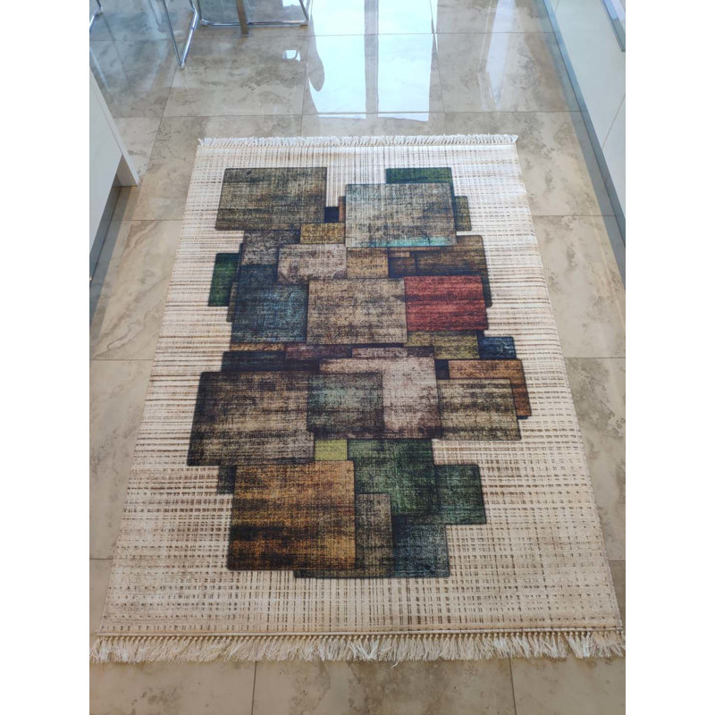 Tapis Lao avec envers antidérapant, Rectangle 5 pi 3 po x 13 pi 1 po
