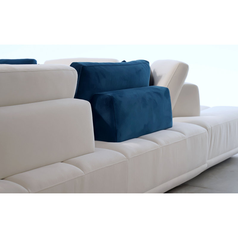 Canapé modulaire réversible de large de 174 po avec repose-pieds Lubos