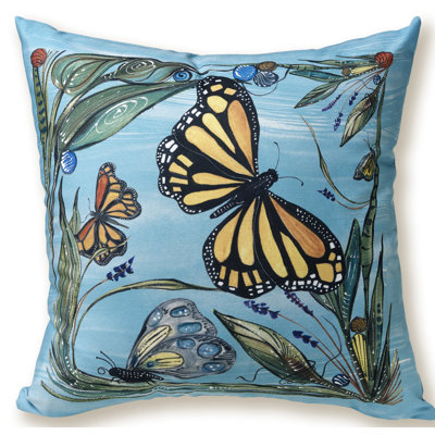 The Natural World Collection Butterfly Indoor/Outdoor Throw Pillow