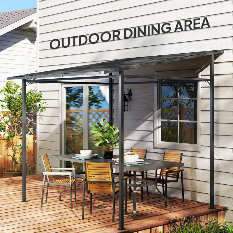 20 Ft. W x 20 Ft. D Metal Soft-top Gazebo, Dark Grey