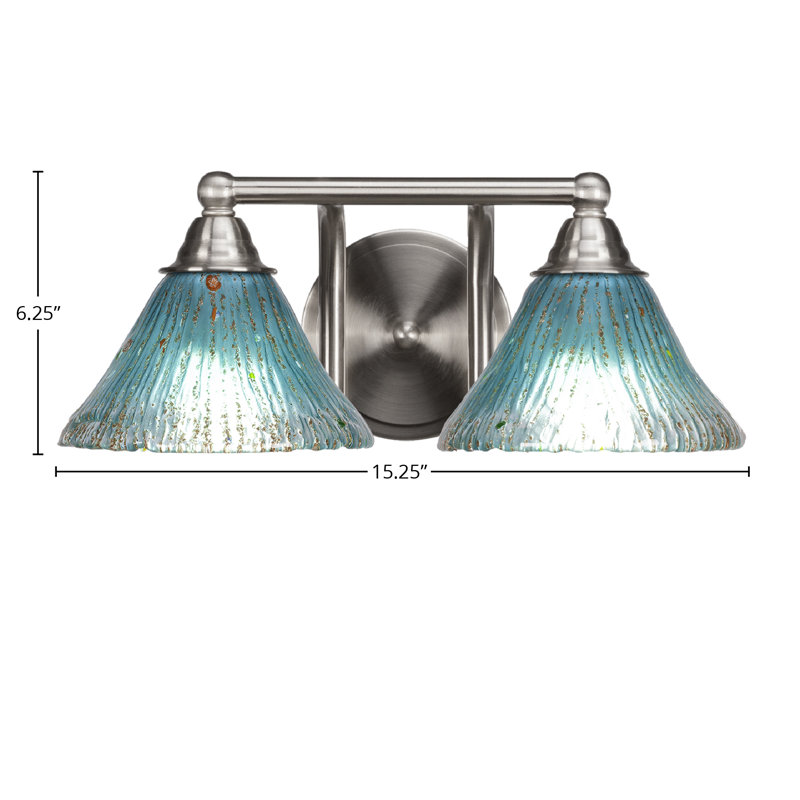 Éclairage pour meuble-lavabo à intensité variable 2 lumières Ayrshire, Nickel brossé