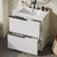 Lavabo en céramique de haute qualité avec rangement intégré et conception cannelée-1566746206