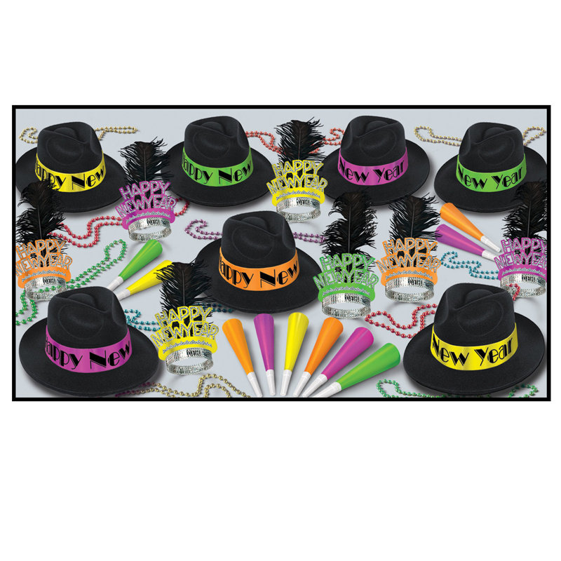 Ensemble de chapeaux de noël swing, Néon