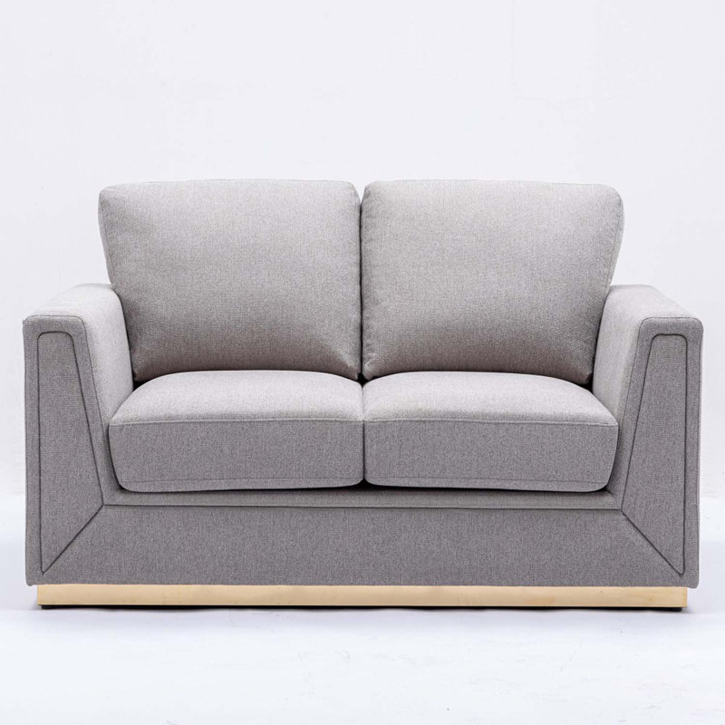 Causeuse Valin de 57 po, lin gris