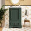 Meuble-lavabo compact de 20 pouces avec lavabo en céramique, portes à fermeture douce et tablette réglable moderne avec tiroir de rangement intelligent, fonction