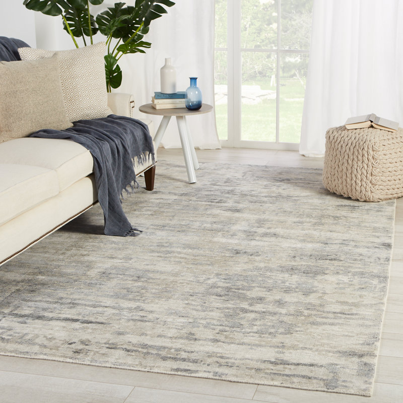 Area Rug in Gray, Rectangle 10' x 14'
