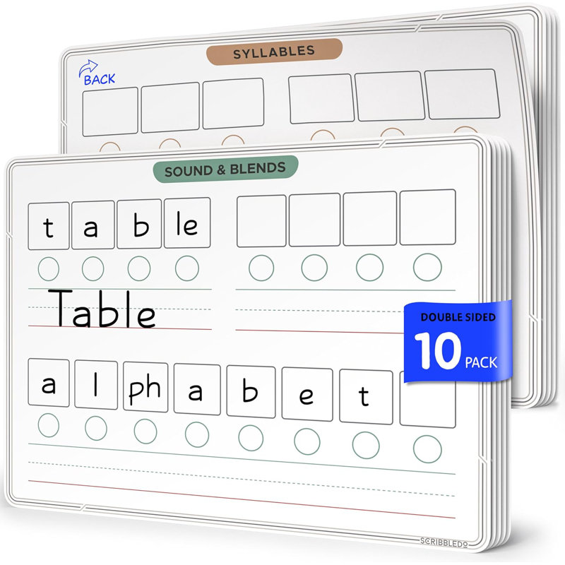  Roll Over Image To Zoom In Scribbledo Phonemic Awareness Sounds & Blends Dry Erase Sheets 9”x12”