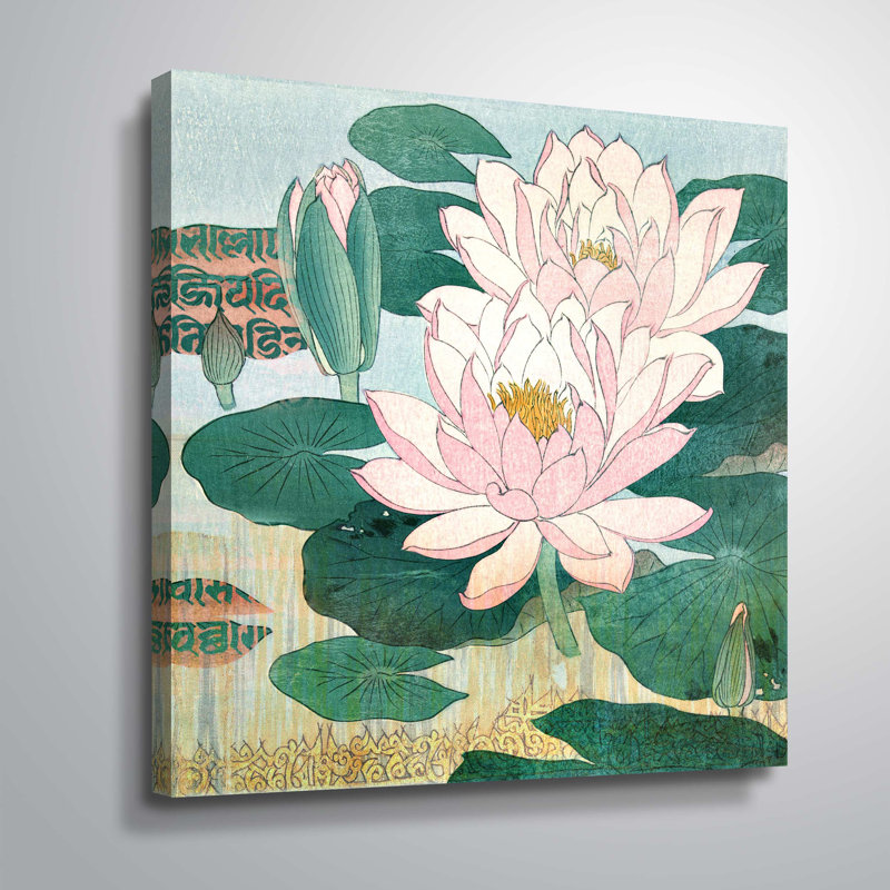 « johnny lotus », reproduction sur toile, H 14 po x l 14 po x P 2 po, Toile tendue
