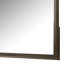 Miroir de commode Fel, verre biseauté, cadre en bois brun foncé, 44 x 45