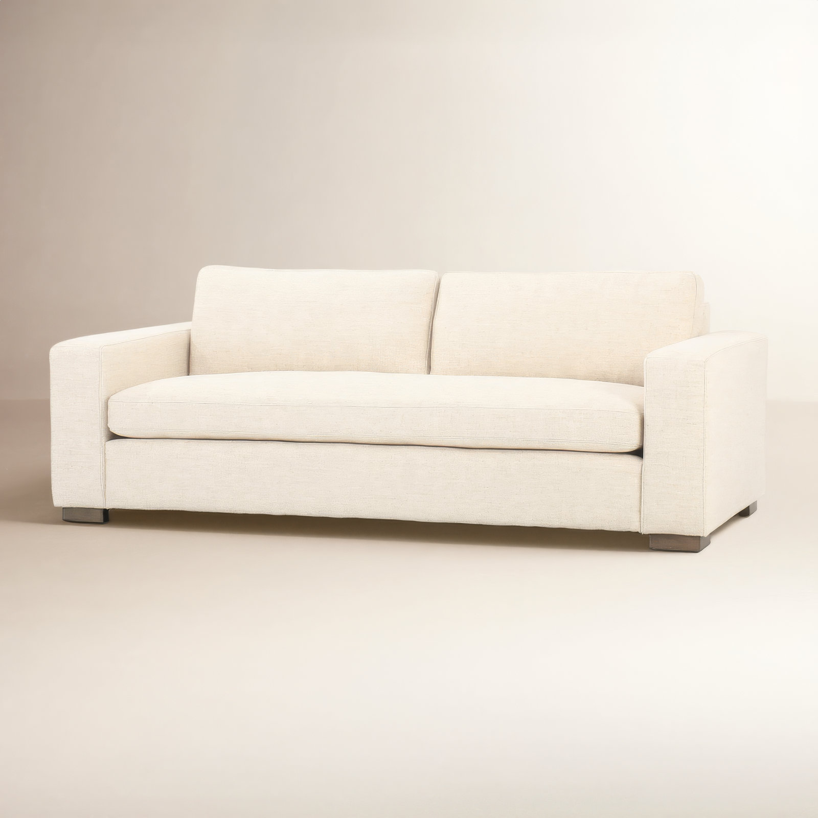 Elida 86" Sofa, Thames Cream Linen Blend