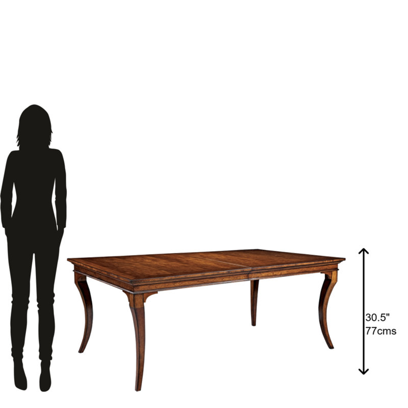 Mylah Extendable Cherry Solid Wood Dining Table
