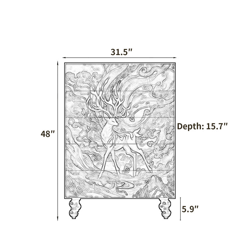 Armoire décorative universelle à tiroirs