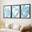 Galaxie I - 3 pièces sur toile tendue avec châssis encadré-833945460-833945470