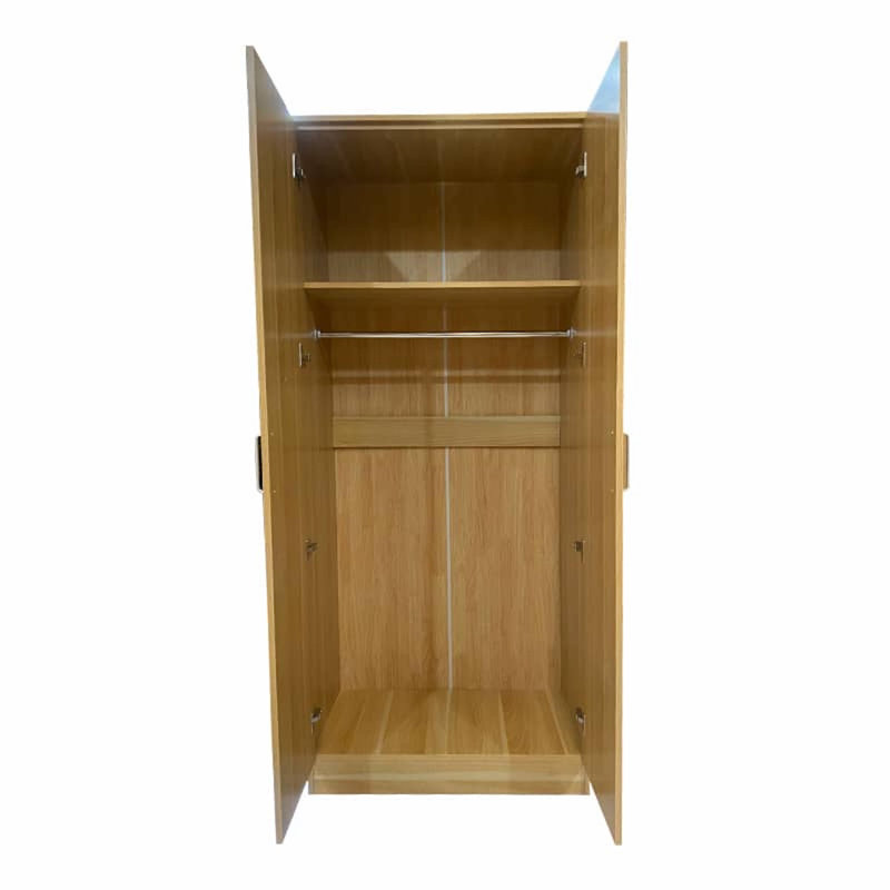 Laflipe 2 Door Manufactured Wood Wardrobe, Brown