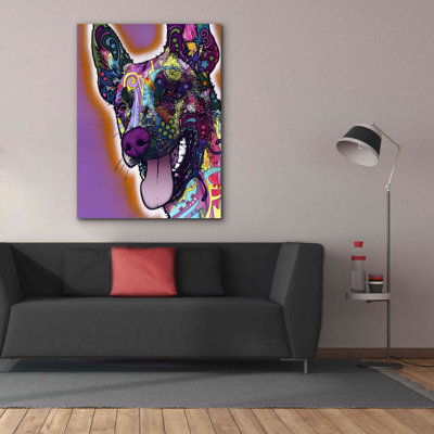 «Malinois» par Dean Russo, estampe numérique sur toile