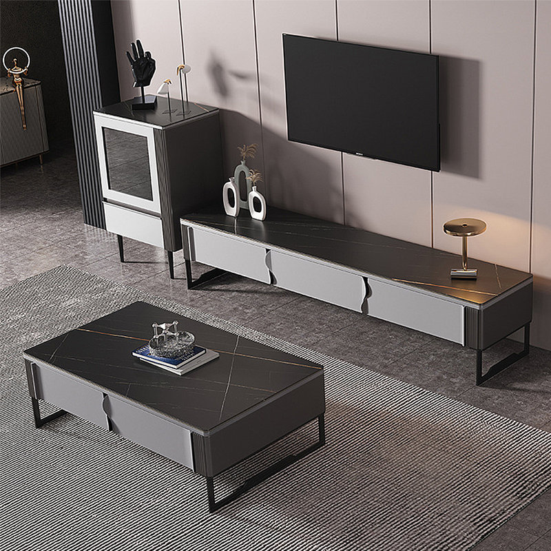 Ensemble de meuble télé moderne et simple, Noir, noir, noir, noir