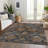 Machine Washable Indoor/Outdoor Cicel ACN1094 Navy Rug-109484415