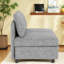 Canapés modernes peu encombrants, canapé compact en chenille gris avec rangement pour le salon