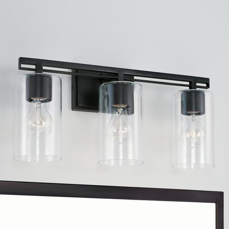  Éclairage pour salle de bain 3 lumières à intensité variable noir mat