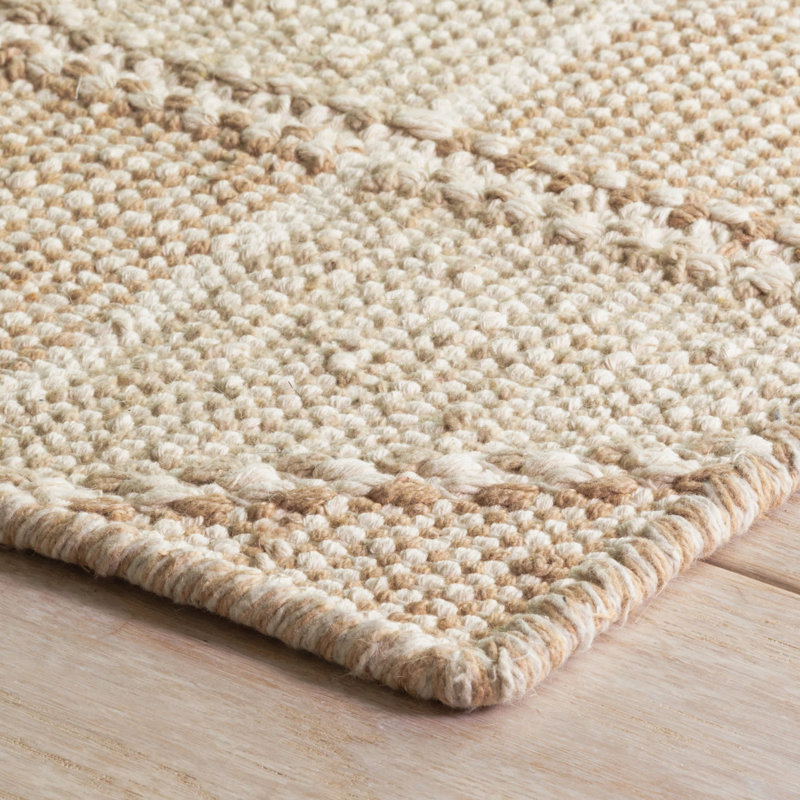 Ojai Wheat Hand Loom Knotted Cotton Rug, Rectangle 8'6" x 11'6"