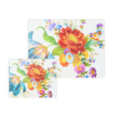 Flower Market Glass Cutting Board, Set Of 2
