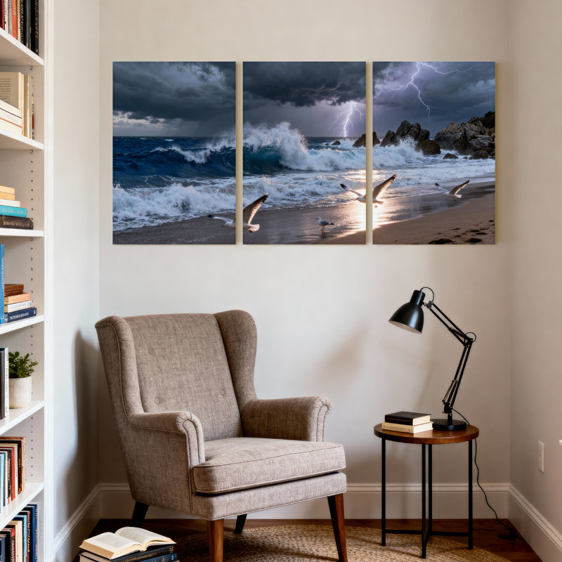 Ensemble de 3 toiles d'art urbain, H 30 po x l 60 po