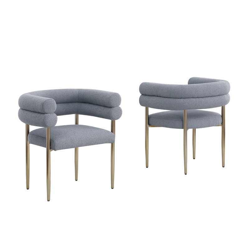Chaise d'appoint Chousein Boucle , Gris foncé