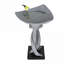 Bains d'oiseaux | Bain pour oiseaux de jardin extérieur moderne 22,8 "H | Ciment béton | Gris