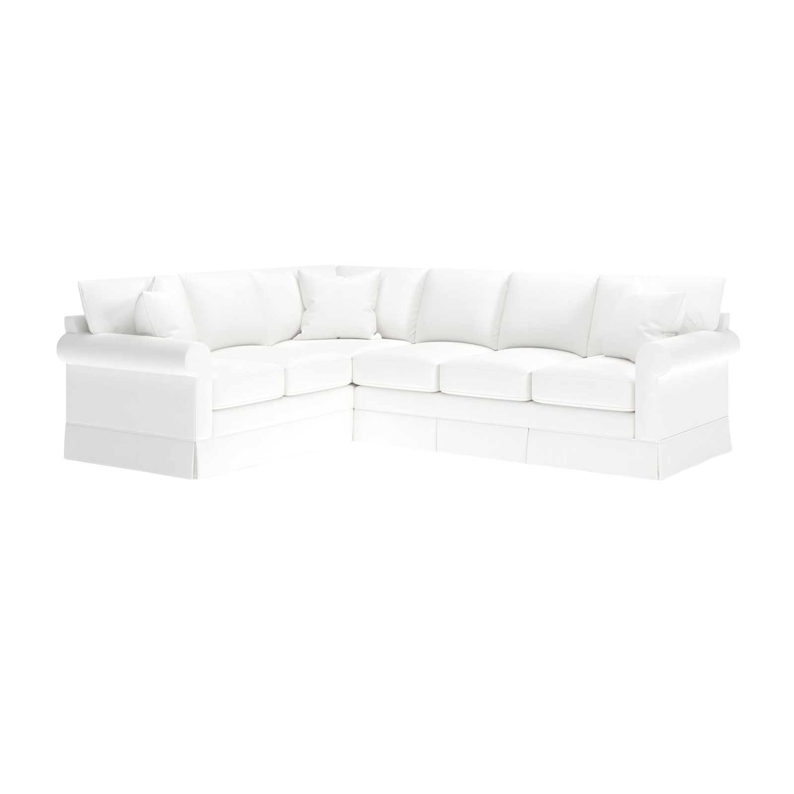 Friedman 2 - Piece Upholstered Sectional, Left Hand Facing, Bayou Off White Canvas