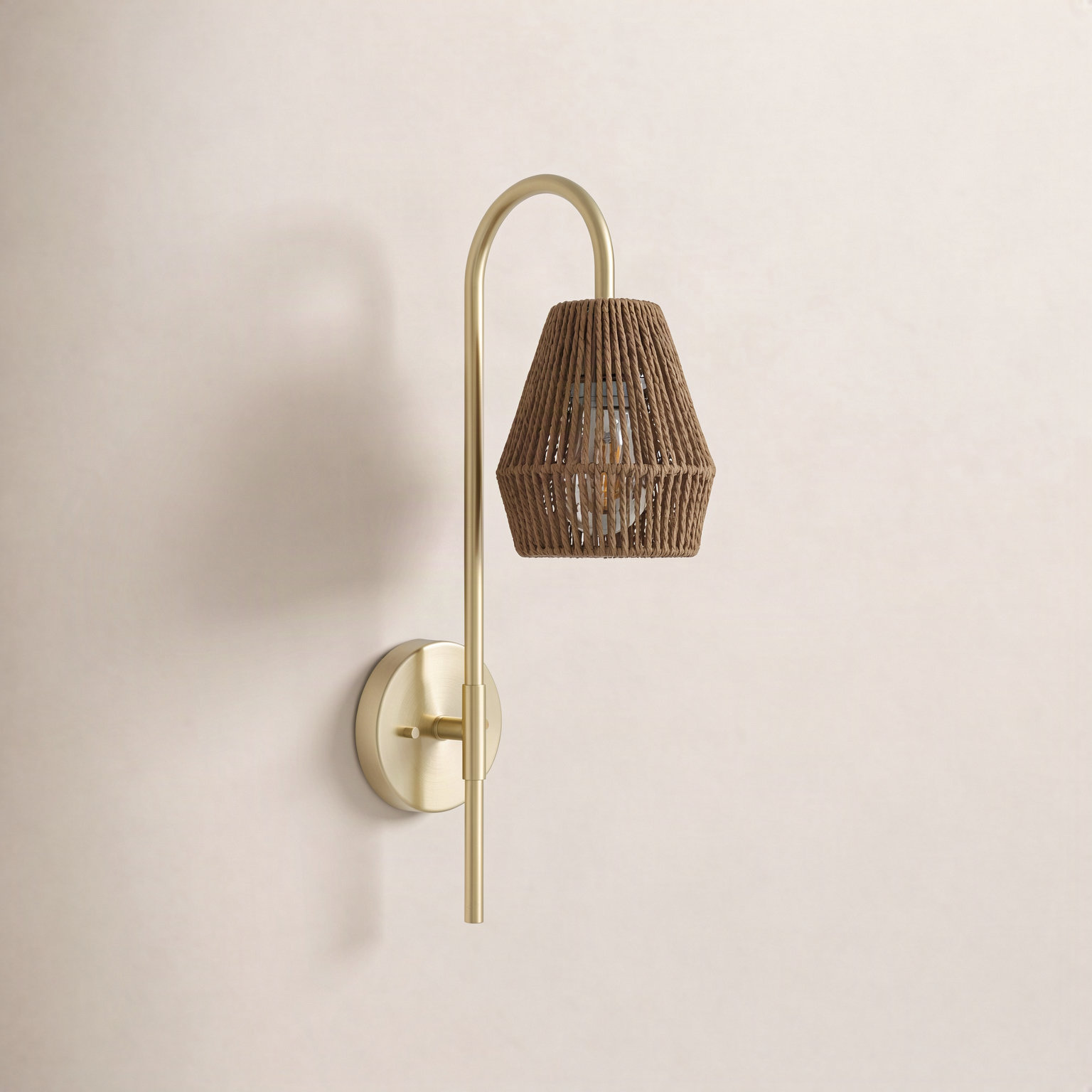 Coallier Single Light Armed Sconce, Gold