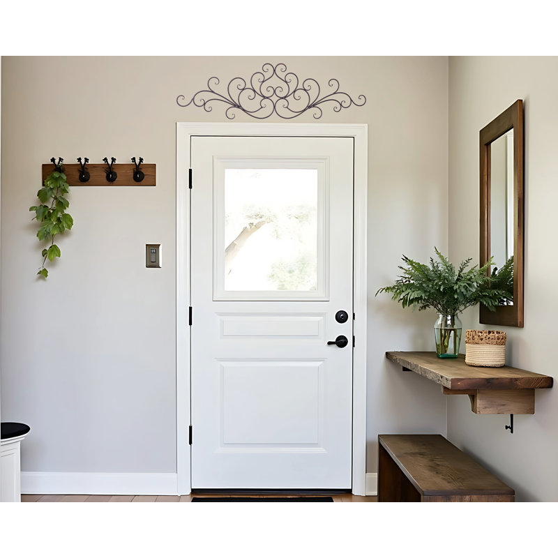 Farmhouse Scrollwork Metal Wall Accent